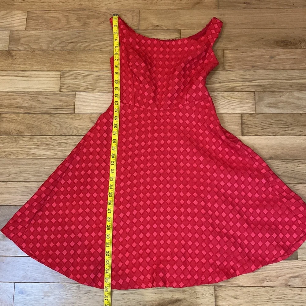 Anthropologie Moulinette Soeurs Minette red silk blend midi dress size 2 - Picture 17 of 17